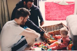 Playtime with uncle joe and daddy