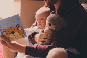 reading books with daddy