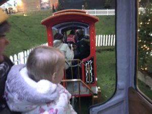 Molly on Santas train