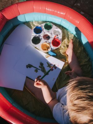 Painting in the garden