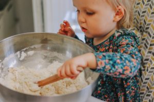 mixing the dough