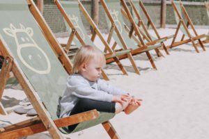 molly on a deck chair